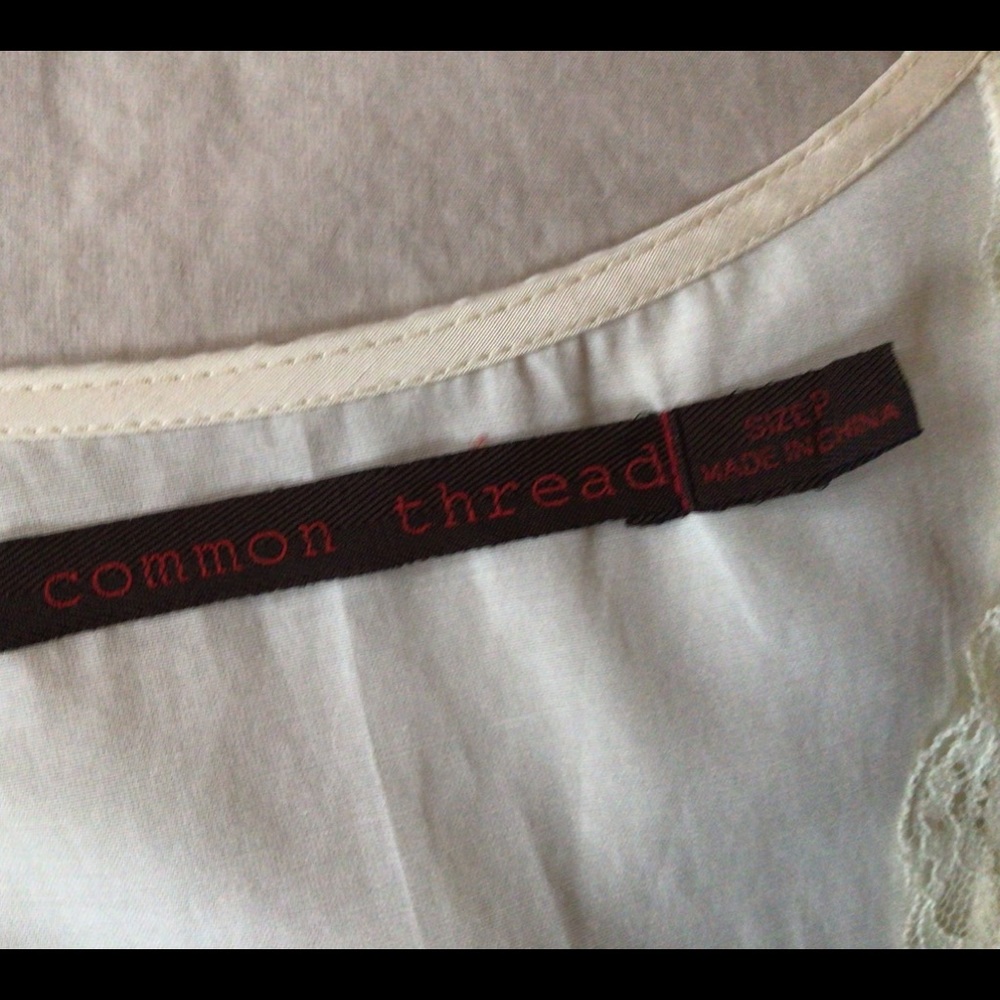 A Common Thread Cotton Blend Top, Lemon, Petite - Picture 7 of 10